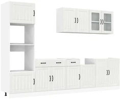 Virtuvinių spintelių komplektas, 7 dalių, Lucca, balta