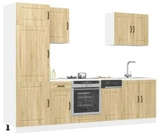 Virtuvinių spintelių komplektas, 7 dalių, Kalmar, ąžuolo