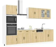 Virtuvinių spintelių komplektas, 7 dalių, Kalmar, ąžuolo