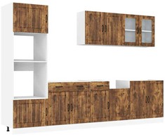 Virtuvinių spintelių komplektas, 7 dalių, Lucca, dūminio