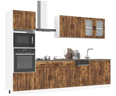 Virtuvinių spintelių komplektas, 7 dalių, Lucca, dūminio