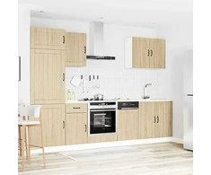 Virtuvinių spintelių komplektas, 7 dalių, Lucca, ąžuolo