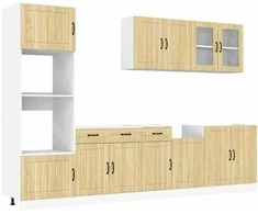 Virtuvinių spintelių komplektas, 7 dalių, Lucca, ąžuolo
