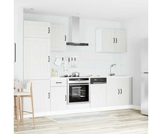 Virtuvinių spintelių komplektas, 7 dalių, Lucca, balta