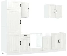 Virtuvinių spintelių komplektas, 7 dalių, Lucca, balta