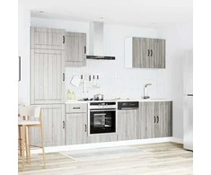 Virtuvinių spintelių komplektas, 7 dalių, Lucca, pilka