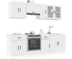 Virtuvinių spintelių komplektas, 8 dalių, Kalmar, balta