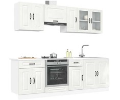 Virtuvinių spintelių komplektas, 8 dalių, Kalmar, balta