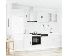 Virtuvinių spintelių komplektas, 8 dalių, Porto, balta