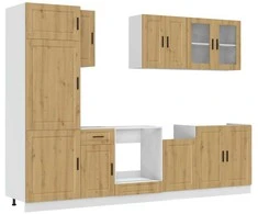 Virtuvinių spintelių komplektas, 8 dalių, Kalmar, artisano