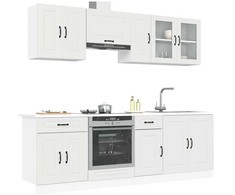 Virtuvinių spintelių komplektas, 8 dalių, Kalmar, balta