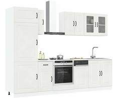 Virtuvinių spintelių komplektas, 8 dalių, Kalmar, balta