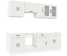 Virtuvinių spintelių komplektas, 8 dalių, Kalmar, balta