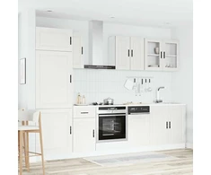 Virtuvinių spintelių komplektas, 8 dalių, Porto, balta
