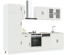 Virtuvinių spintelių komplektas, 8 dalių, Kalmar, balta