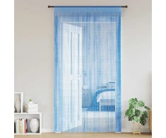 Virvelinės užuolaidos, 2 vnt., šviesiai mėlynos, 100x250 cm