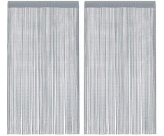 Virvelinės užuolaidos, 2vnt., 100x250cm, šviesiai pilkos sp.