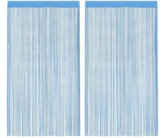 Virvelinės užuolaidos, 2vnt., 140x250cm, šviesiai mėlynos sp.