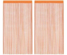 Virvelinės užuolaidos, 2vnt., 140x250cm, oranžinės spalvos