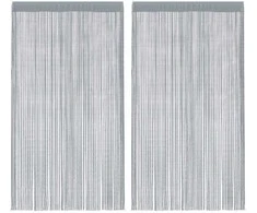 Virvelinės užuolaidos, 2vnt., 140x250cm, šviesiai pilkos sp.