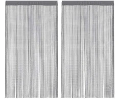 Virvelinės užuolaidos, 2 vnt., antracito spalvos, 140x250 cm