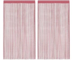 Virvelinės užuolaidos, 2vnt., 140x250cm, rožinės spalvos