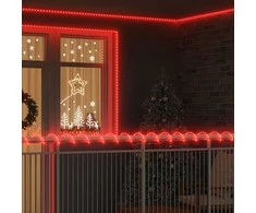 Virvės Šviesa su 1200 LED Raudona 50 m PVC