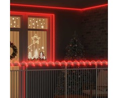 Virvės Šviesa su 240 LED Raudona 10 m PVC