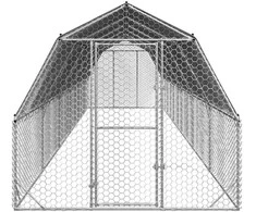 vištienos bėgimas su stogu 2,5x12x2,25 m cinkuoto plieno