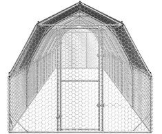 vištienos bėgimas su stogu 2,5x12x2,25 m cinkuoto plieno