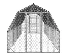 vištienos bėgimas su stogu 2,5x8x2,25 m cinkuoto plieno