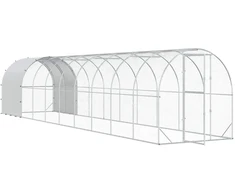 Vištų būdas Sidabrinė 1000 x 200 x 200 cm Galvanizuotas plienas