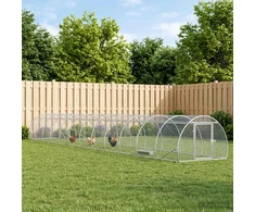 Vištų būdas Sidabrinė 1200 x 150 x 100 cm Galvanizuotas plienas