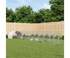 Vištų būdas Sidabrinė 1200 x 150 x 100 cm Galvanizuotas plienas