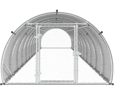 Vištų būdas Sidabrinė 1200 x 150 x 100 cm Galvanizuotas plienas