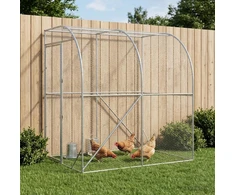 Vištų būdas Sidabrinė 200 x 200 x 215 cm Galvanizuotas plienas
