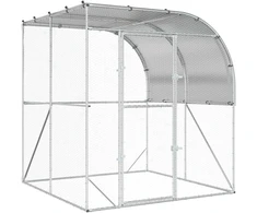 Vištų būdas Sidabrinė 200 x 200 x 215 cm Galvanizuotas plienas