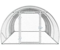 Vištų būdas Sidabrinė 400 x 150 x 100 cm Galvanizuotas plienas