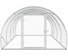 Vištų būdas Sidabrinė 400 x 150 x 100 cm Galvanizuotas plienas