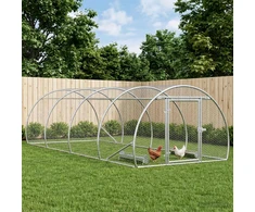Vištų būdas Sidabrinė 400 x 150 x 100 cm Galvanizuotas plienas
