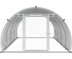 Vištų būdas Sidabrinė 400 x 150 x 100 cm Galvanizuotas plienas