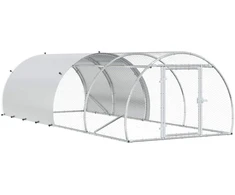 Vištų būdas Sidabrinė 400 x 150 x 100 cm Galvanizuotas plienas