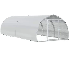 Vištų būdas Sidabrinė 400 x 150 x 100 cm Galvanizuotas plienas