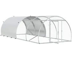 Vištų būdas Sidabrinė 400 x 150 x 100 cm Galvanizuotas plienas