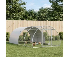 Vištų būdas Sidabrinė 400 x 150 x 100 cm Galvanizuotas plienas