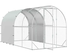 Vištų būdas Sidabrinė 400 x 200 x 200 cm Galvanizuotas plienas