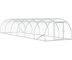 Vištų būdas Sidabrinė 600 x 150 x 100 cm Galvanizuotas plienas