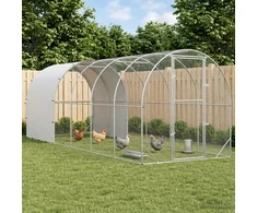 Vištų būdas Sidabrinė 600 x 200 x 200 cm Galvanizuotas plienas