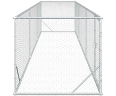 Vištų kiemas Sidabrinė 500 x 100 x 100 cm Galvanizuotas plienas