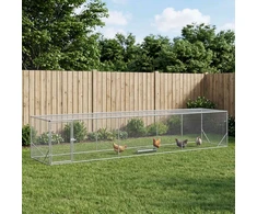 Vištų kiemas Sidabrinė 500 x 100 x 100 cm Galvanizuotas plienas